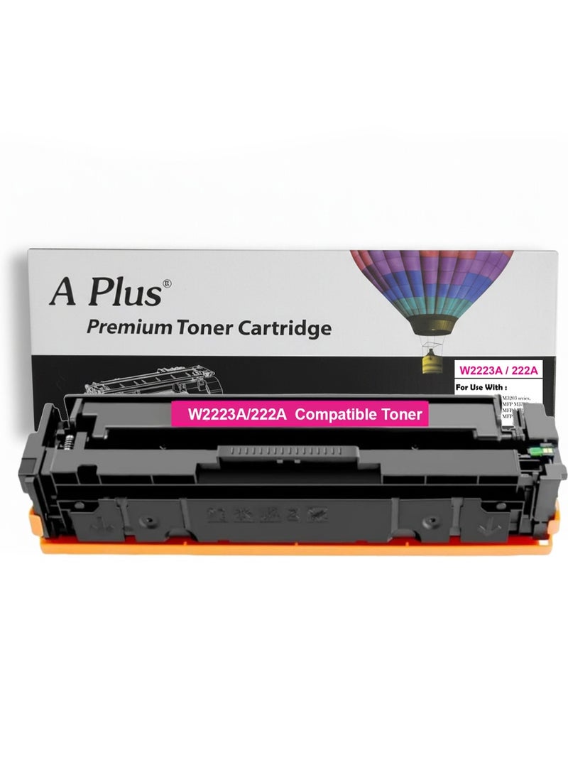 A PLUS APlus 222A W2223A Magenta Compatible Pink Toner Cartridge Set for HP Color LaserJet Pro M3203, M3303, M3288, M3388 Series - Image 1